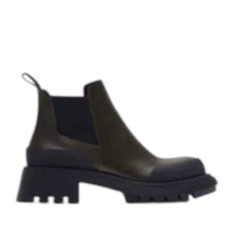 Zara Black and Brown Ankle Boots - Picture 3 of 9